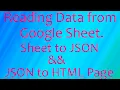 Reading Data From Google Sheet Google Sheet to JSON and JSON to HTML JavaScript and Apps Script