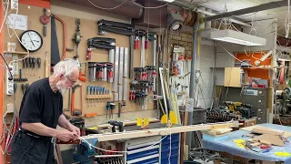 Balanced lug slab reefing. Here a 2 meter long rope represents a 2X2 meter, a 4 square meter sail.