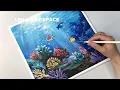 How to Paint Underwater Scenes Acrylic Under The Sea Acrylic Painting