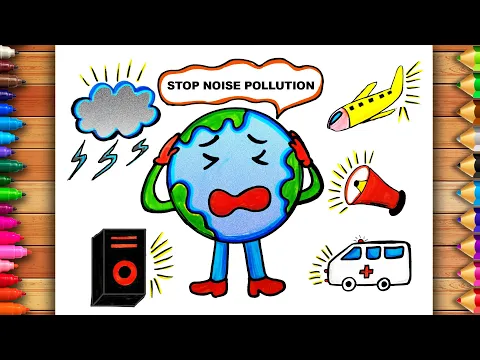 Download MP3 Stop Noise Pollution Drawing | Noise Pollution Poster | National Pollution Control Day Drawing