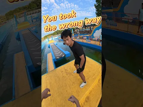 You took the wrong way#pov #shorts #funny  #waterpark #parkour #sports
