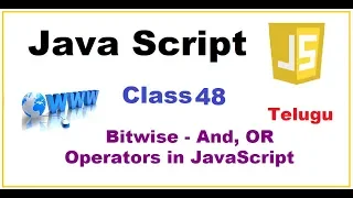 BitWise or and operator in JavaScript Telugu What is the OR operator in JavaScript VLR Class48