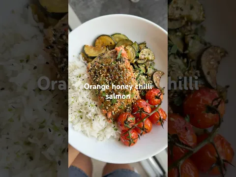 Orange honey chilli salmon