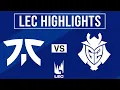 FNC vs G2 Highlights ALL GAMES LEC 2026 Summer Split Fnatic vs G2 Esports