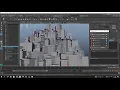 3D City Generator Maya Mash Desert City Mountain Village Mash Generator
