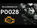 P0028 Intake Valve Control Solenoid Circuit Range Performance Bank 2 Trouble Code Diagnose Fix