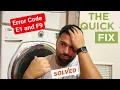 How to fix Washing Machine Error Code F9 E1 QUICK FIX