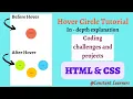 3 Create a Circular Hover Effect with animation using HTML CSS Challenges and projects