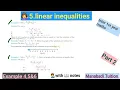 Inter 1st year chapter 5 Linear inequalities Example 4 5 6 part 2 CBSE NCERT