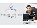 Java Swing Bangla Tutorial 49 Multiplication Table Part-1