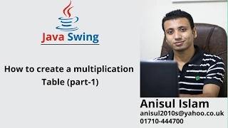 Java Swing Bangla Tutorial 49 Multiplication Table Part-1