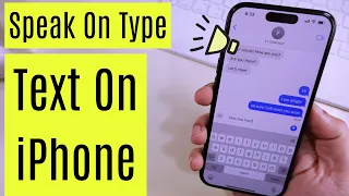 Enable Speak Auto Text On IPhone IOS 18 Any IPhone 16 Pro 16 Pro Max 15 14 13 12 11 IPad 