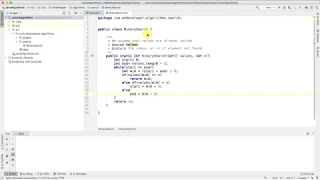 Java Algorithms - Binary Search part 1