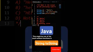 Java String toString Java Test 17
