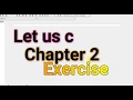 let us c chapter 2 exercise Solutions