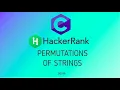 22 Permutations of Strings Hackerrank C Solutions