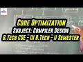 Code Optimization Code Generation And Optimization Compiler Design CSE DBS Talks