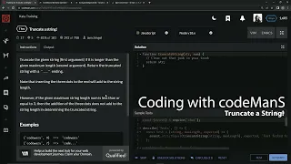 Codewars 7 kyu Truncate a String Javascript