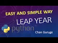 how to find Leap Year using python