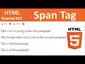 HTML Tutorial - Span Tag in HTML to Group inline Elements