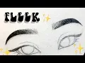 HOW TO DRAW EYEBROWS on FLEEK My EASY Drawing Technique