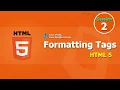 Text Formatting Tags In HTML - HTML5 Tutorial Session 2 Tutor Pratik