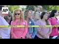 Hundreds wear pink in support of Lindsay Clancy outside her trial
