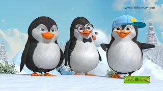 Five Little Penguins | Learn Colors | Marathi Balgeet | Funny 3d Kindergarten Baby Songs | KiddiesTV