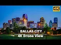 Dallas City 4K Night View Dallas city tour by drone downtown Dallas at night