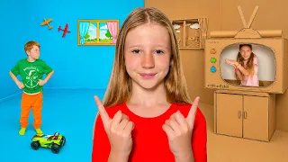 Nastya: Mundo de Cartón vs. Mundo Real | Historias Divertidas | 1 Hora
