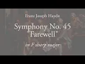 Symphony No. 45 "Farewell" in F sharp minor - Haydn (Score)
