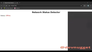 Network Status Detector with JavaScript