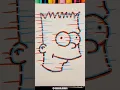 Drawing Bart Simpson with Posca Markers Glitch Effect