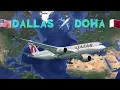 Dallas to Doha Flight Route Tracking
