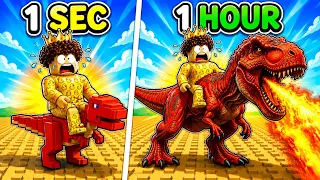 Roblox Pero CADA SEGUNDO mi DINOSAURIO evoluciona..