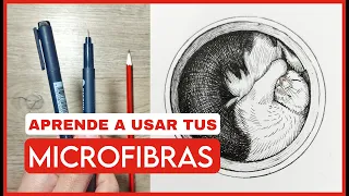 Cómo dibujar y pintar un GATO con MICROFIBRAS