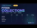 Python Collections Data Structures Explained List Tuple Set Dictionary String