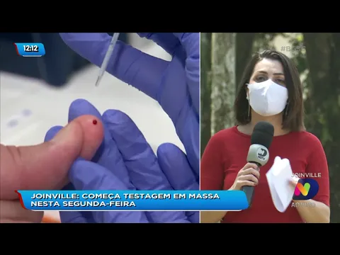 Joinville: começa testagem em massa nesta segunda-feira