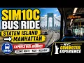 SIM10C Express Bus Ride Staten Island to Manhattan POV 4K