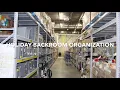 Backroom organization at Walmart