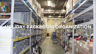 Backroom organization at Walmart