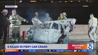 Quadruple fatal DUI crash shuts down 605 Freeway in Norwalk