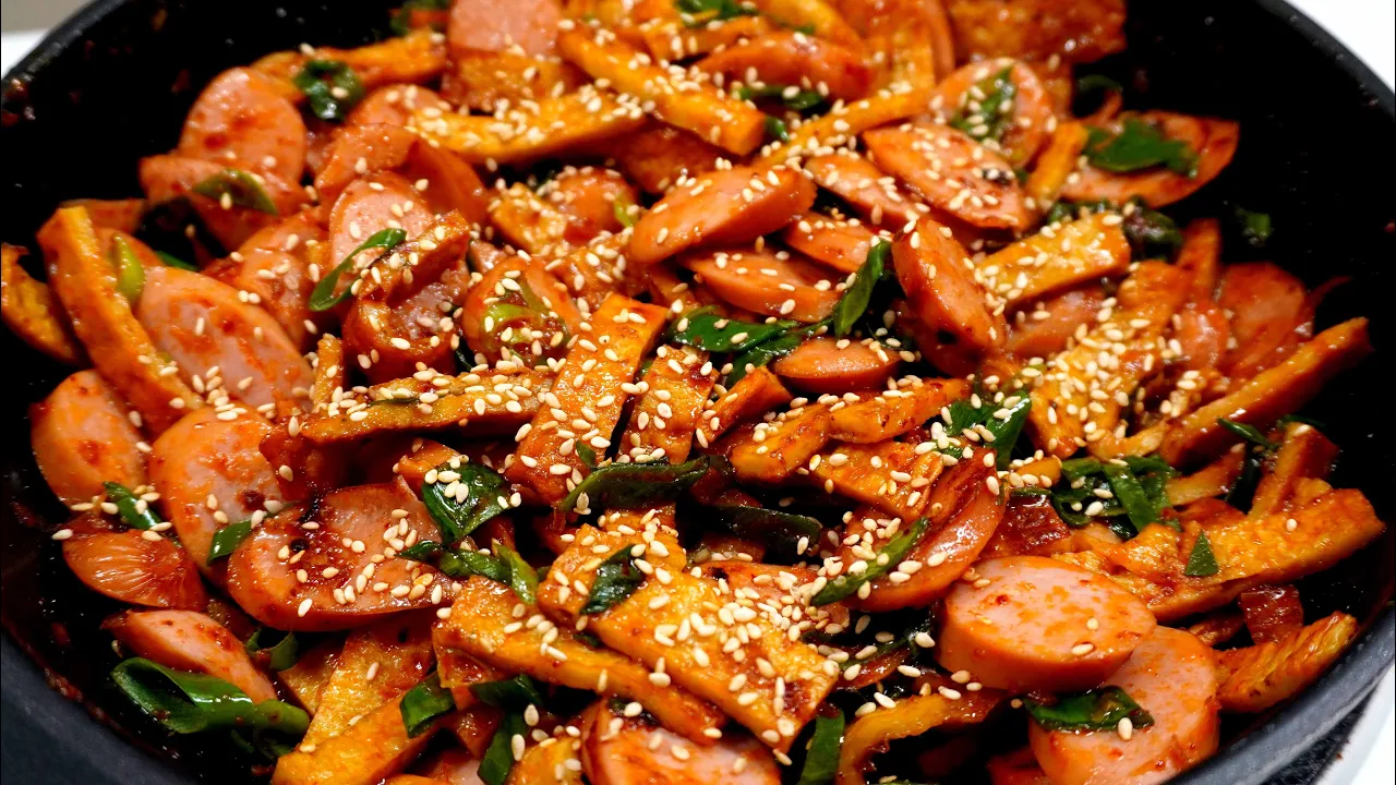 소시지 어묵볶음