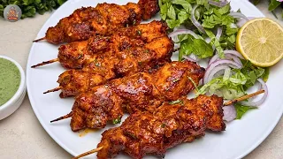 Angara Chicken Tikka Skewers | Chicken Angara Tikka Kabab Recipe without Oven