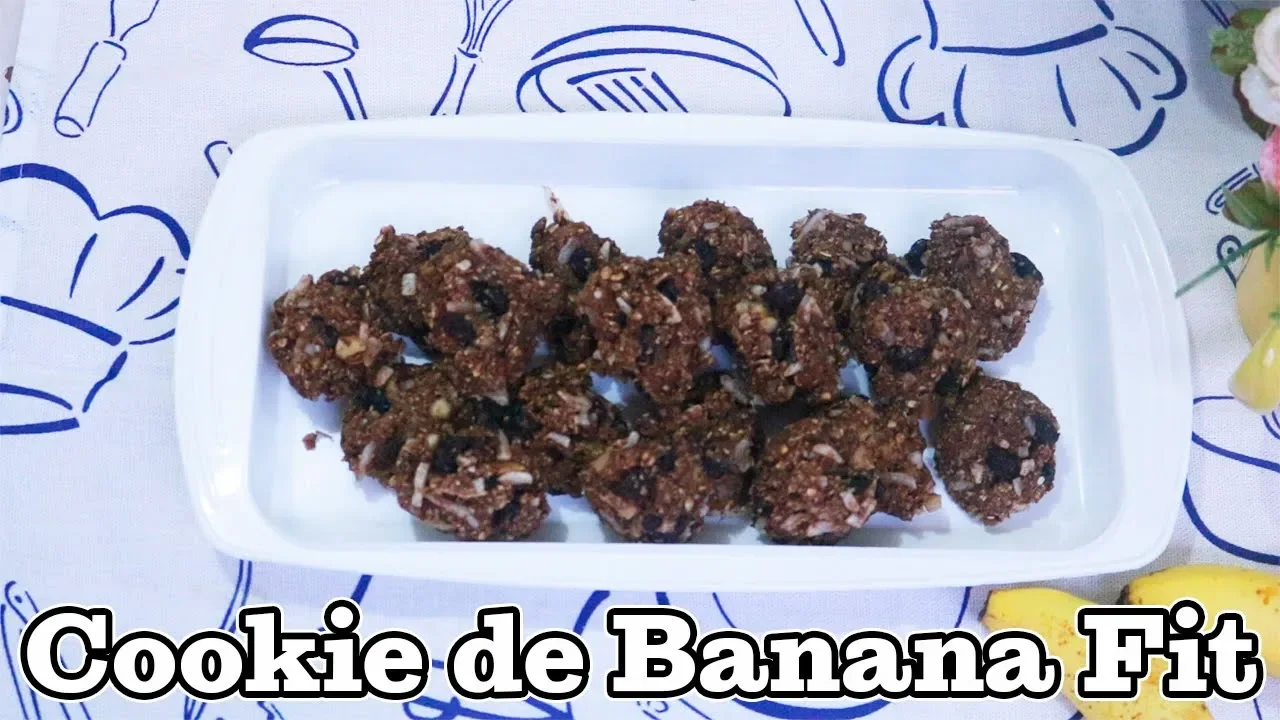 COOKIE DE BANANA SIMPLES E FÁCIL RECEITA FIT