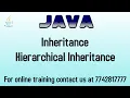 hierarchical inheritance in java in hindi