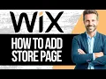 How to Add a Store Page in Wix