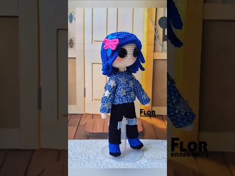 Florecita se viste de Coraline 😍 #crochet #amigurumi #coraline