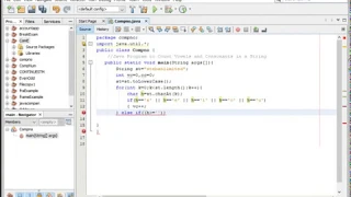 Java Program to Count Vowels and Consonants in a String