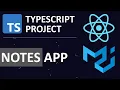Notes App React Typescript Material-UI React Typescript Project